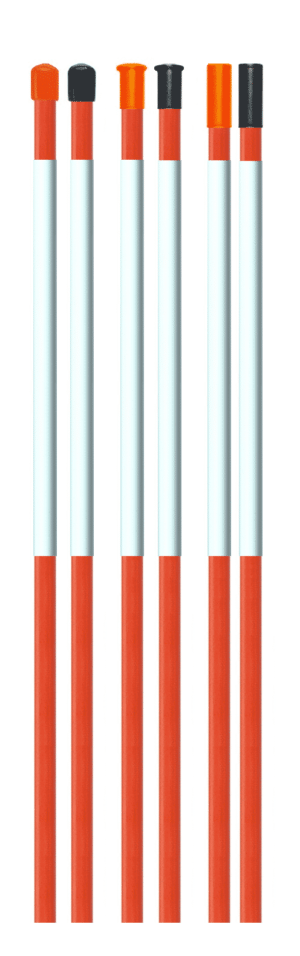 4' x 5/16" Custom Color Markers with Cap and Reflector - Image 3
