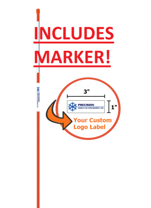 4' x 5/16" Driveway Marker with Custom Label