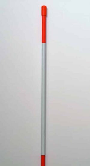 4’ by 5/16’’ Orange Driveway Marker with 9’’ Reflective Tape and Cap - Image 3