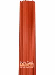4' x 1/4" Plain Orange Driveway Markers