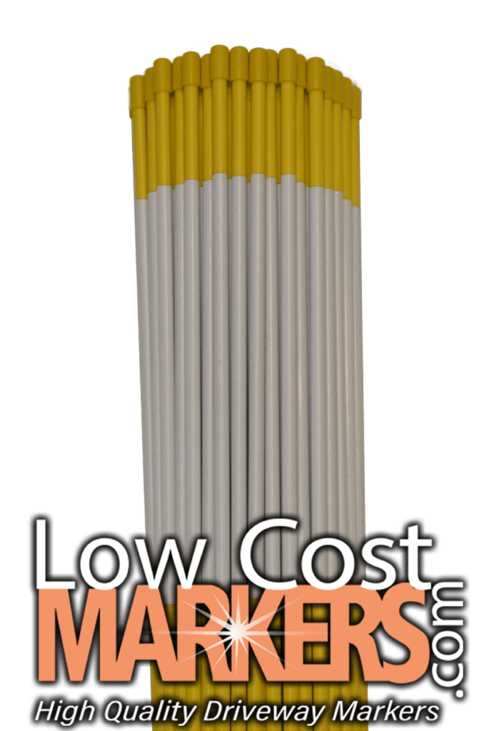 Double Yellow Line And Reflective Pavement Markers Stock Image - Image